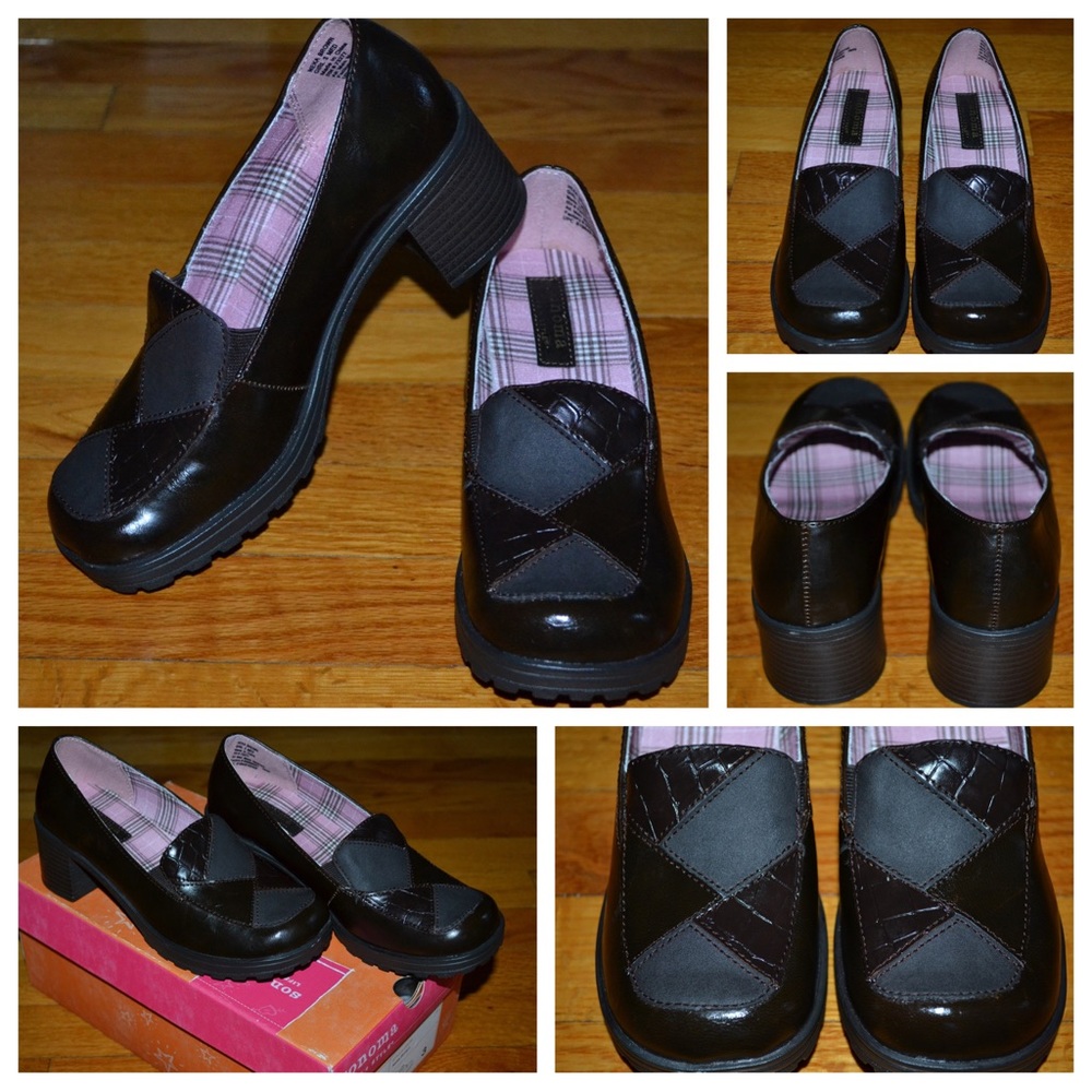 Youth girls Sonoma Life and Style brown shoes, size 3